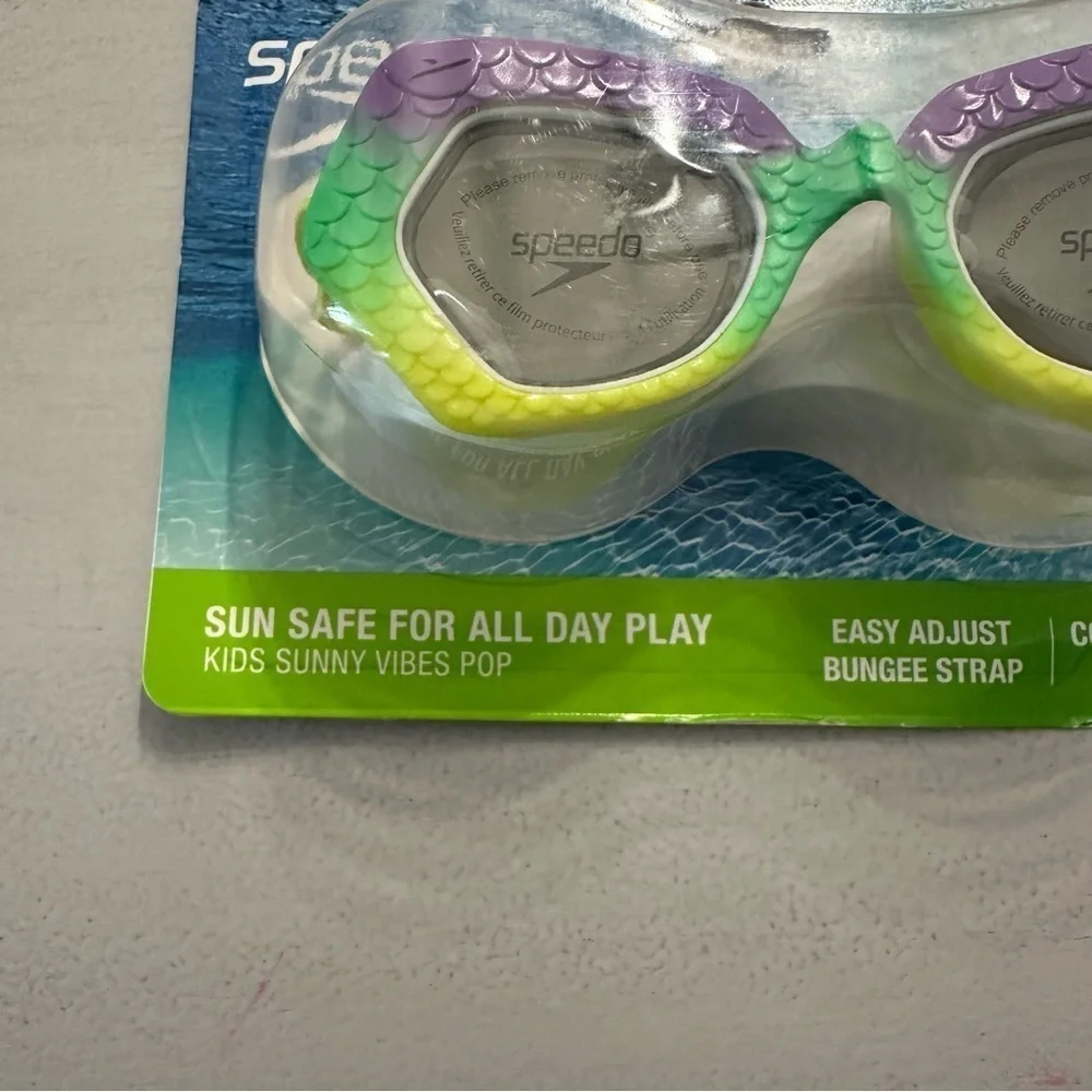 Speedo Sunny Vibes Pop Goggle Features Sunglass Style Anti-Fog Kids Ages 3-6 NWT